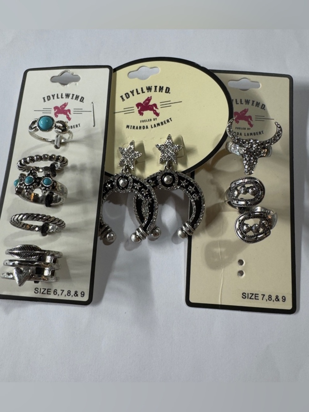 Idyllwind Silver-Tone Rings with Turquoise Accents